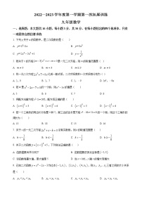 广东省惠州市惠阳区第一中学2022-2023学年九年级上学期第一次月考数学试题(含答案)