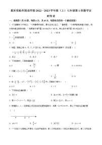 重庆市九龙坡区育才中学校2022-2023学年七年级上学期10月月考数学试题(含答案)