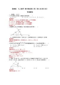 浙教版八上数学 期中测试卷（第1章-第3章）C卷（原卷+解析）