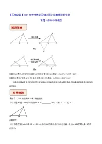 2023年中考数学压轴题培优教案专题05 倍长中线模型(含答案解析)