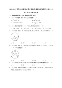 江苏省连云港市东海县晶都双语学校2022-2023学年九年级上学期第二次月考数学试卷（含答案）