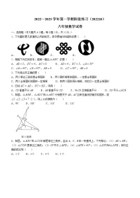 江苏省南京市鼓楼区第二十九中学2022-2023学年八年级上学期10月月考数学试题(含答案)