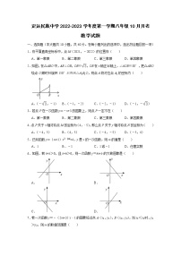 安徽省滁州市定远县民族中学2022-2023学年八年级上学期10月月考数学试题(含答案)