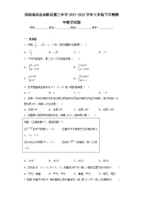 河南省商丘市睢县第二中学2021-2022学年七年级下学期期中数学试题(含答案)