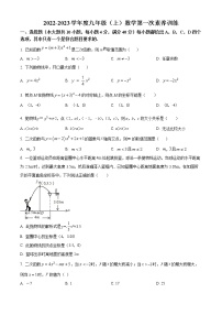 安徽省合肥市部分学校2022-2023学年九年级上学期第一次月考数学试题(含答案)