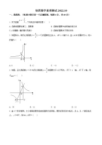 山东省淄博市临淄区淄江中学2022-2023学年九年级上学期10月月考数学试题(含答案)