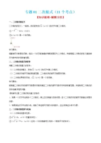 专题01二次根式（11个考点）【知识梳理 解题方法 专题过关】-八年级数学上学期期中期末考点大串讲（沪教版）