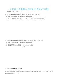 九年级上学期期中【压轴60题考点专练】（九上全部内容）-2022-2023学年九年级数学上学期期中期末考点大串讲（北师大版）