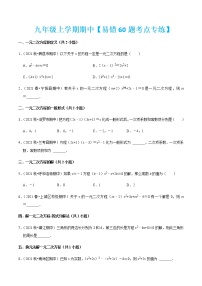 九年级上学期期中【易错60题考点专练】（九上全部内容）-2022-2023学年九年级数学上学期期中期末考点大串讲（人教版）