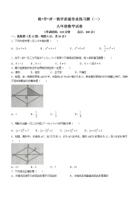 云南省文山市第三中学2022-2023学年九年级上学期第一次月考数学试题(含答案)