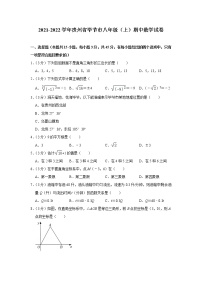 2021-2022学年贵州省毕节市八年级（上）期中数学试卷(含答案)