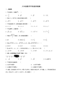 山东省枣庄市薛城区奚仲中学2022-2023学年八年级上学期10月月考数学试题(含答案)