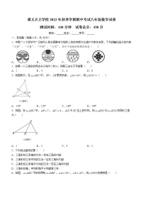 贵州省遵义市新蒲新区天立学校2022-2023学年八年级上学期期中数学试题(含答案)