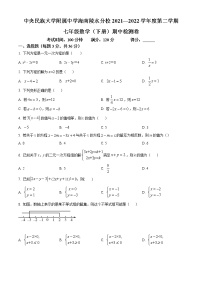 海南省民大附中陵水分校2021-2022学年七年级下学期期中检测数学试题(含答案)