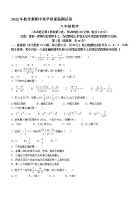 广西壮族自治区贵港市覃塘区2022-2023学年八年级上学期期中数学试题(含答案)