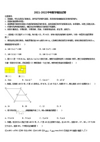 四川省南充市阆中学市重点名校2021-2022学年中考数学模拟预测试卷含解析