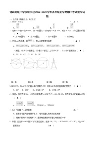 锡山高级中学实验学校2022-2023学年九年级上学期期中考试数学试题（无答案）