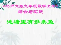 北师大版 九年级上册 综合与实践：池塘里有多少条鱼？优质课件