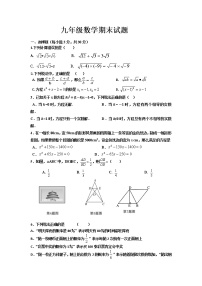 2021年华师版九年级数学秋期期末模拟试卷（一）