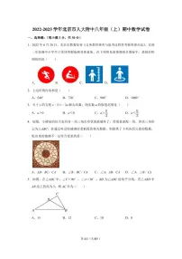 2022-2023学年北京市人大附中八年级（上）期中数学试卷