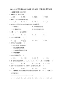 黑龙江省鸡西市2022-2023学年七年级上学期期中数学试卷 (含答案)