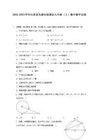 2022-2023学年江苏省无锡市梁溪区九年级（上）期中数学试卷（含解析）