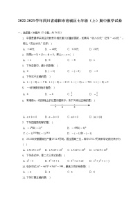 2022-2023学年四川省绵阳市涪城区七年级（上）期中数学试卷（含解析）