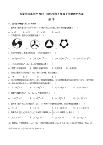 广东省东莞外国语学校2022-2023学年九年级上学期数学期中试卷(含答案)