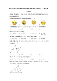 浙江省杭州市观成教育集团2022-2023学年八年级上学期期中数学试卷(含答案)