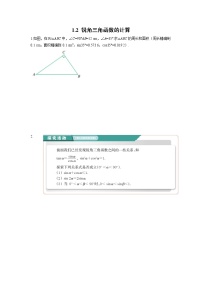 初中数学1.2 锐角三角函数的计算课时作业