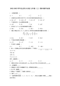 2022-2023学年北京市大兴区七年级（上）期中数学试卷（含答案解析）