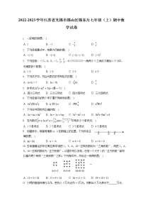 2022-2023学年江苏省无锡市锡山区锡东片七年级（上）期中数学试卷（含答案解析）