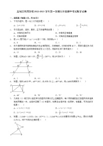 广东省深圳市龙岗区南湾学校2022-2023学年上学期九年级期中考试数学试卷(含答案)