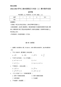 2022-2023学年上海市普陀区八年级（上）期中数学试卷（含解析）