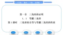 初中数学北师大版八年级下册1 等腰三角形习题ppt课件
