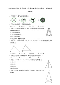 2022-2023学年广东省汕头市龙湖实验中学八年级（上）期中数学试卷（含答案解析）