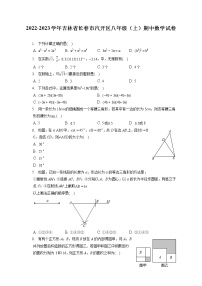 2022-2023学年吉林省长春市汽开区八年级（上）期中数学试卷（含答案解析）