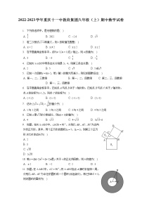 2022-2023学年重庆十一中教育集团八年级（上）期中数学试卷（含答案解析）