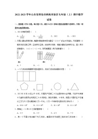 山东省青岛市西海岸新区2022-2023学年七年级上学期期中数学试卷(含答案)