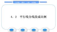 初中数学第四章 图形的相似2 平行线分线段成比例习题课件ppt