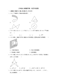 2022年青岛版八年级上册数学第一次月考试卷(含答案)