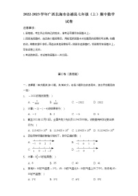 2022-2023学年广西北海市合浦县七年级（上）期中数学试卷（含解析）