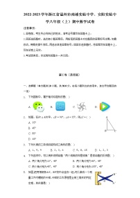 2022-2023学年浙江省温州市南浦实验中学、安阳实验中学八年级（上）期中数学试卷（含解析）