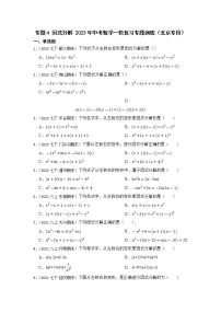 专题4 因式分解 2023年中考数学一轮复习专题训练（北京专用）