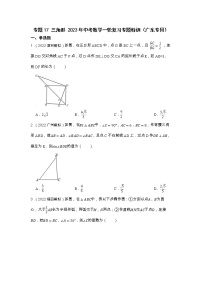 专题17 三角形 2023年中考数学一轮复习专题特训（广东专用）