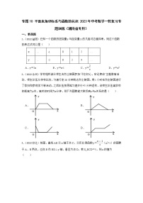 专题10 平面直角坐标系与函数的认识 2023年中考数学一轮复习专题训练（湖南省专用）