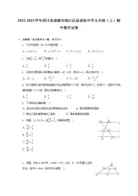 2022-2023学年四川省成都市锦江区盐道街中学九年级（上）期中数学试卷（含解析）