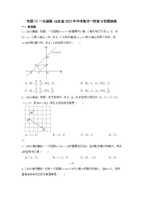 专题13 一次函数 山东省2023年中考数学一轮复习专题训练