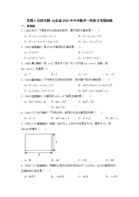 专题4 因式分解 山东省2023年中考数学一轮复习专题训练