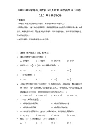 2022-2023学年四川省眉山市天府新区视高学区七年级（上）期中数学试卷（含解析）